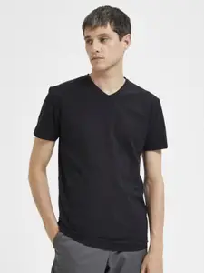 SELECTED V-Neck Organic Cotton T-shirt