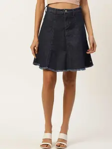 Xpose High-Rise Denim Stretchable A-Line Skirt