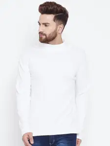 Hypernation High Neck Long Sleeves Slim Fit Pure Cotton T-shirt