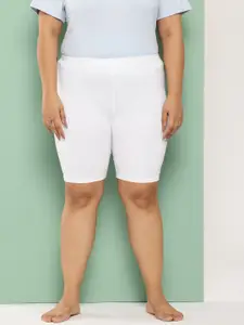 Leading Lady Plus Size Women High-Rise Pure Cotton Lounge Shorts