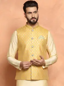 KISAH  Woven Design Nehru Jackets