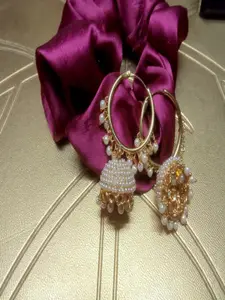 Runjhun Gold-Plated Jhumkas Earrings