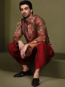 KISAH Men Abstract Printed Regular Fit Kurta