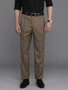 Raymond Men Classic Fit Pleated Formal Trousers