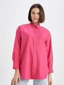 DeFacto Spread Collar Long Sleeves Boxy Casual Shirt