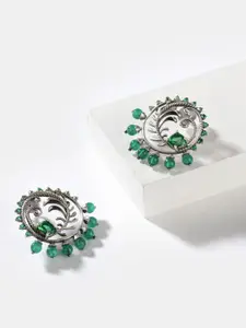 SHAYA 925 Sterling Silver Contemporary Oxidized Studs Earrings