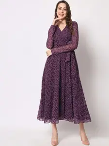 KALINI Printed Georgette Maxi Dress