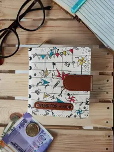 Funk For Hire Women Printed PU Water Resistant Two Fold Wallet with SD Card Holder