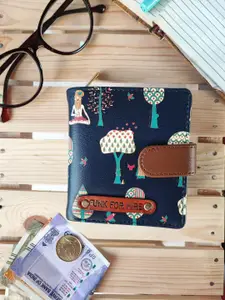 Funk For Hire Women Printed PU Water Resistant Two Fold Wallet with SD Card Holder