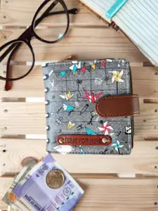 Funk For Hire Women Printed PU Two Fold Wallet With SD Card Holder