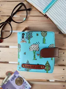 Funk For Hire Women Printed PU Water Resistant Two Fold Wallet with SD Card Holder