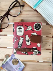 Funk For Hire Women Printed Two Fold Wallet With SD Card Holder