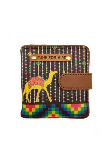 Funk For Hire Women Printed Two Fold Wallet With SD Card Holder