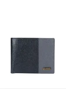 Da Milano Da Milano Men Colourblocked Leather Two Fold Wallet with SD Card Holder