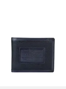 Da Milano Men Typography Textured Leather Two Fold Wallet With SD Card Holder