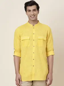 Fabindia FabBasic Abstract Printed Cotton Pathani Kurta