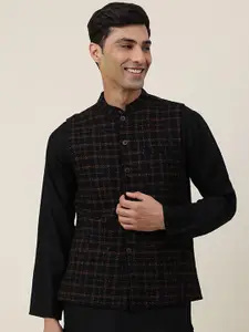 Fabindia Woven Design Woolen Nehru Jacket