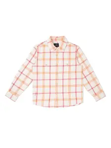 Pepe Jeans Boys Relaxed Windowpane Checked Casual Shirt