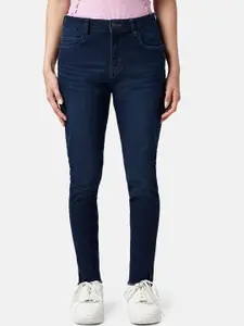 People Women Skinny Fit Low Distress Cotton Jeans