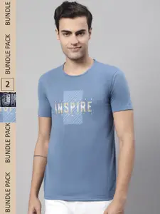 MACK JONNEY Pack of 2 Printed Round Neck Cotton T-shirt