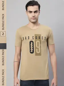 MACK JONNEY Pack of 2 Printed Cotton T-shirts