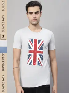 MACK JONNEY Pack Of 2 Printed Cotton T-shirt