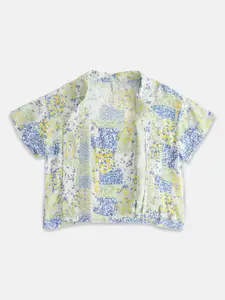 Pantaloons Junior Floral Printed Shirt Style Top