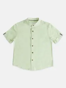 Pantaloons Junior Boys Mandarin Collar Cotton Casual Shirt
