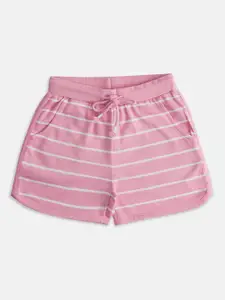 Pantaloons Junior Girls Striped Cotton Shorts