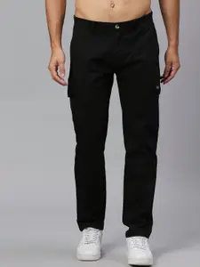 Thomas Scott Men Mid-Rise Smart Slim Fit Easy Wash Cargos Trousers