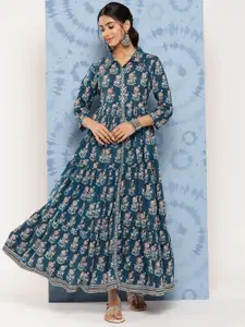 Yufta Floral Print Cotton Maxi Dress