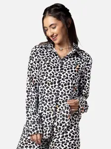 NEOFAA Animal Printed Casual Shirt
