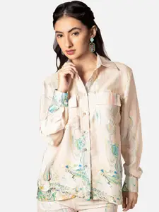 NEOFAA Abstract Printed Casual Shirt