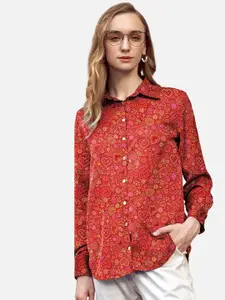 NEOFAA Floral Printed Casual Shirt