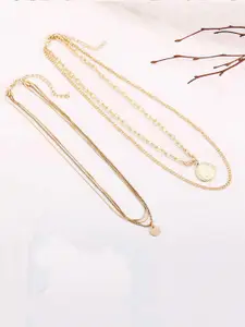 Jewels Galaxy Set Of 2 Gold-Plated Layered Necklace