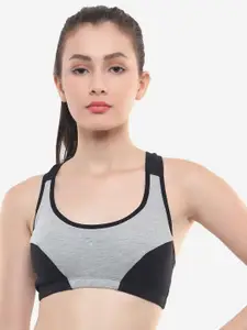 XOXO Design Colourblocked Non Padded All Day Comfort Rapid-Dry Sports Workout Bra