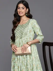 Libas Floral Yoke Design Thread Work Kurta