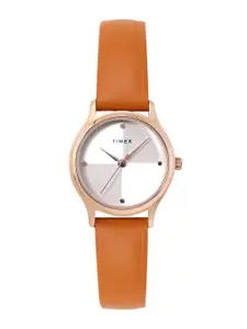 Timex Women Brass Leather Straps Analogue Watch TWTL87SMU05
