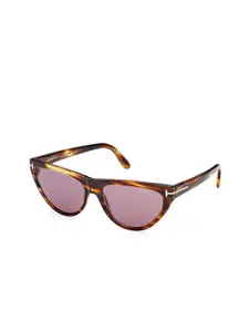 Tom Ford Women Lens & Cateye Sunglasses with UV Protected Lens FT0990_55Y