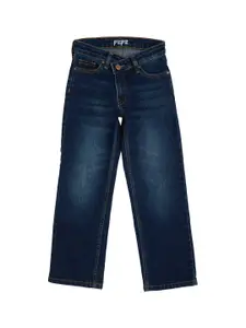 Pepe Jeans Girls Straight Fit High-Rise Light Fade Stretchable Jeans