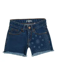 Pepe Jeans Girls Mid-Rise Cotton Denim Shorts