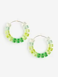 H&M Woman Beaded hoop earrings