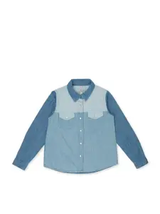 Pepe Jeans Girls Colourblocked Cotton Casual Shirt
