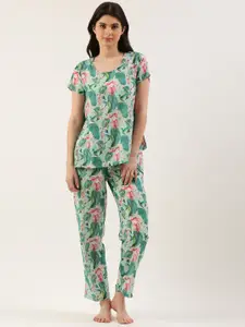 Clt.s Clt s Floral Printed Night Suit