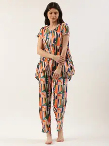 Clt.s Clt s Abstract Printed Night Suit