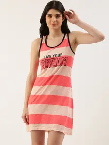 Clt.s Clt s Striped Printed Pure Cotton Nightdress