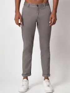 Aristitch Men Mid-Rise Cotton Lycra Smart Casual Trousers