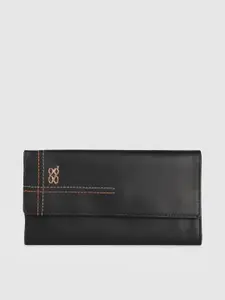 Baggit Women Zip Coin Pocket Two Fold Wallet with Stitch Detail