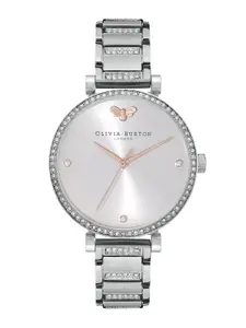 Olivia Burton Women Embellished Dial Stainless Steel Bracelet Style Watch 24000001