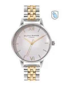 Olivia Burton Women White Dial Bracelet Style Analogue Watch OB16MDW34-White
